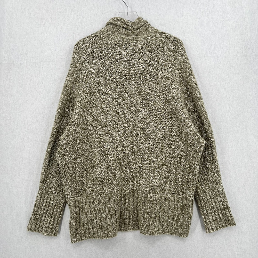 ANTHROPOLOGIE ANGEL OF THE NORTH Sweater Womens Large Green Open Knit Cardigan - Picture 2 of 10